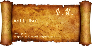 Veil Ubul névjegykártya